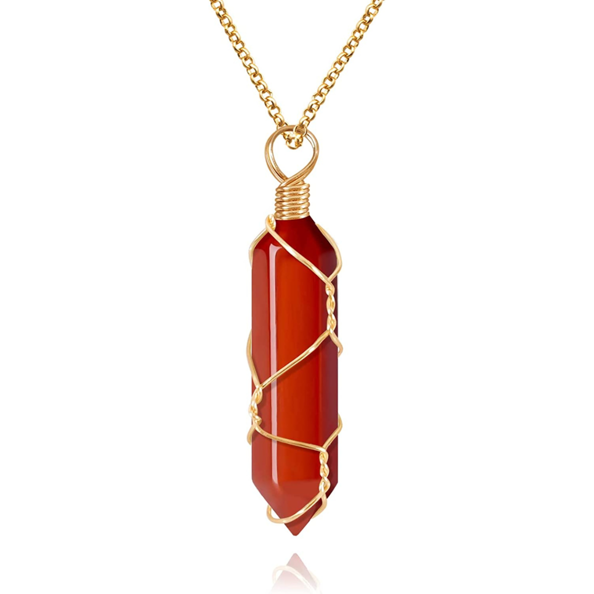 Crystal Carnelian Necklace
