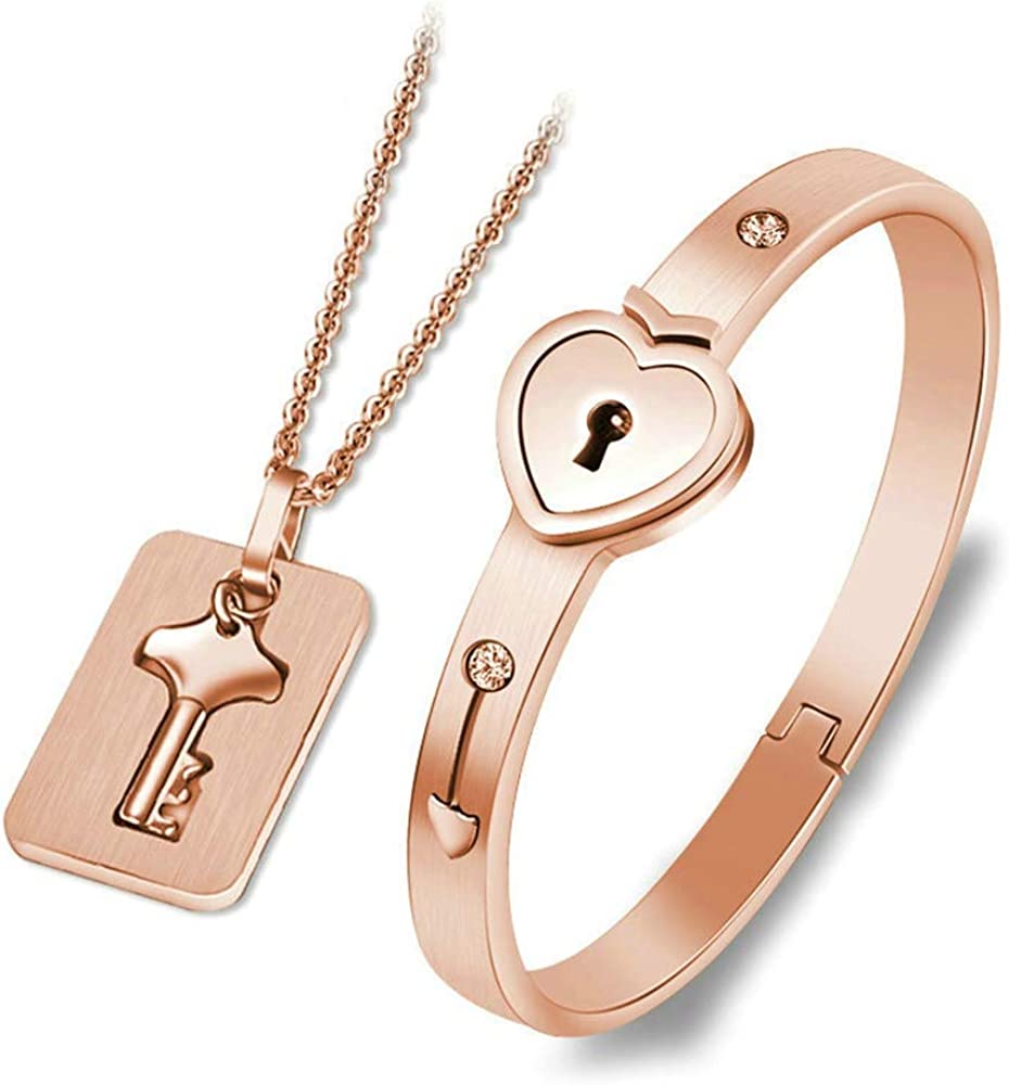Key Necklace & Bracelet Set