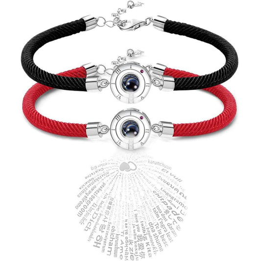 'I Love You In 100 Languages' Bracelet Set